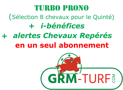 Abonnement Turbo Prono + i-bénéfice + alertes Chevaux Repérés : 39 € / mois