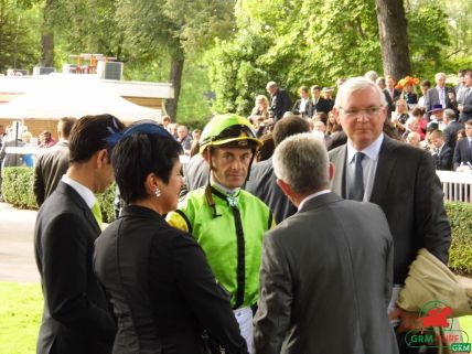 Olivier Peslier au rond à Longchamp