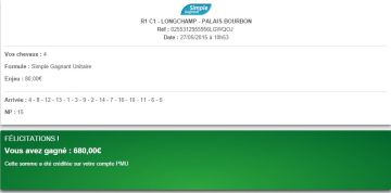 Gain de 680 euros avec la base de TURBO PRONO
