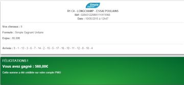 Gain pronostic Turbo prono