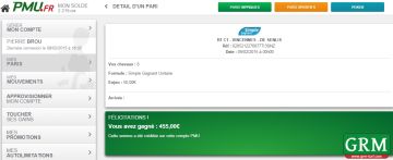 Gain de 455 euros avec la base de TURBO PRONO