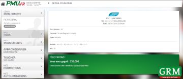 Gain de 332 euros avec la base de TURBO PRONO